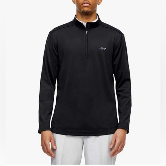 Greg Norman Performance Quarter Zip Pullover - Blue - Picture 1 of 5